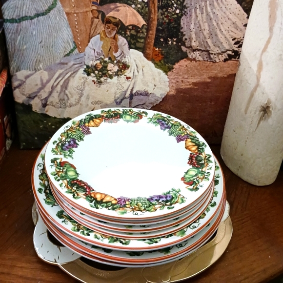 Vancasso Bonita Blue Salad Plate Set Of 6, 7.5 Inch Ceramic Dinner - View #4